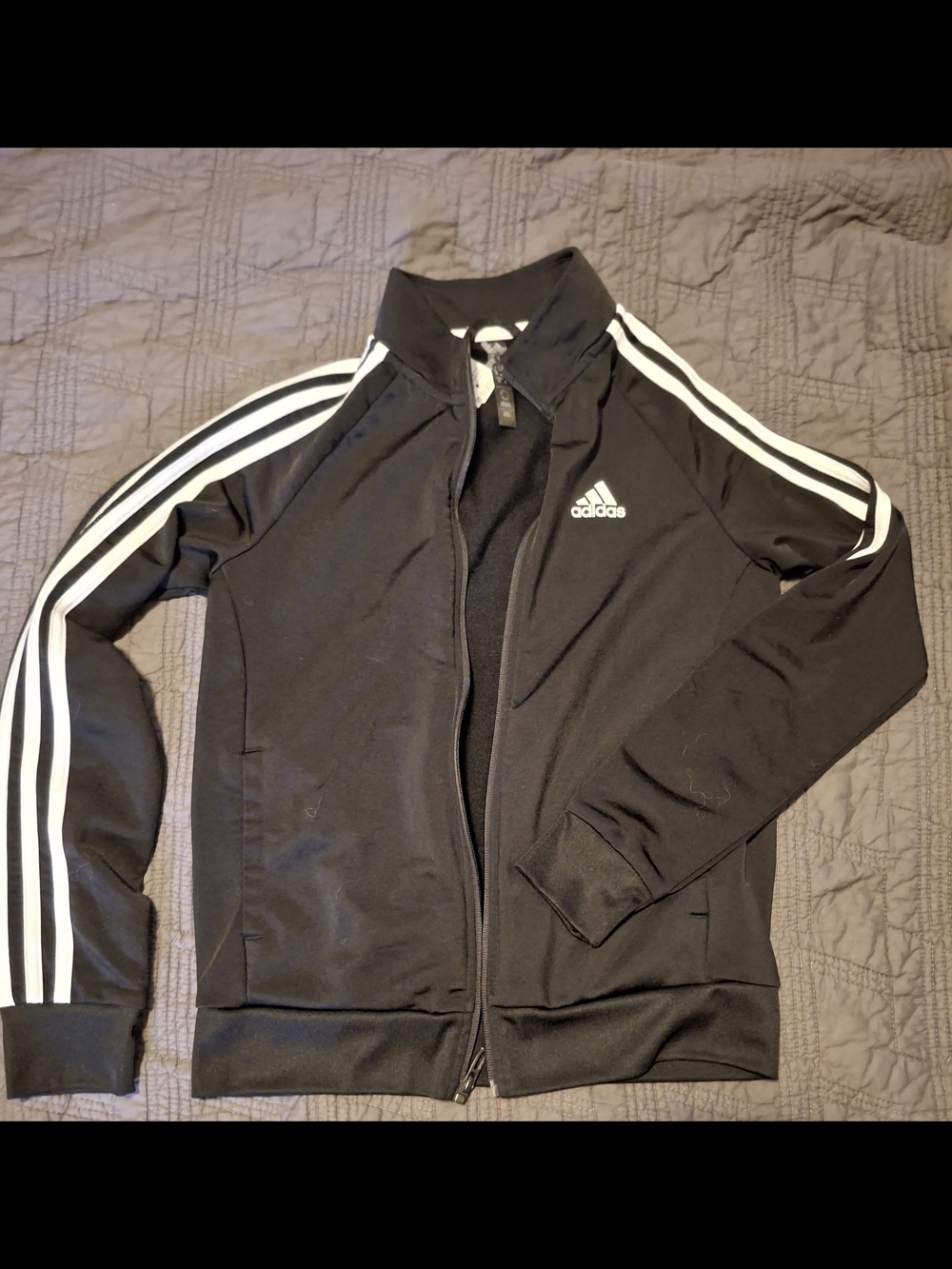 Adidas Women's Black Three-Stripe Track Jacket
